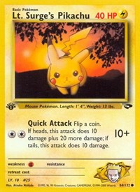 Lt. Surge's Pikachu 084/132 · 1st Edition