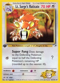 Lt. Surge's Raticate 051/132 · 1st Edition