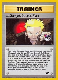 Lt. Surge's Secret Plan 107/132 Gym Challenge 1st Edition Pokémon card