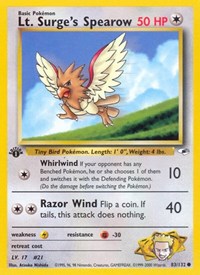 Lt. Surge's Spearow 083/132 · 1st Edition