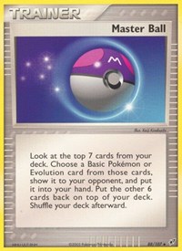 Master Ball 88/107 EX Deoxys Reverse Holo Pokémon card