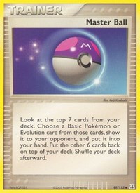 Master Ball 99/113 EX Delta Species Reverse Holo Pokémon card