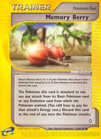 Memory Berry 128/147 Aquapolis Reverse Holo Pokémon card