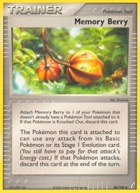 Memory Berry 80/100 EX Crystal Guardians Reverse Holo Pokémon card