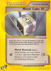 Metal Cube 01 129/147 Aquapolis Reverse Holo Pokémon card