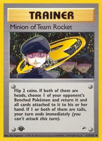 Minion of Team Rocket 113/132 Gym Heroes 1st Edition Pokémon card