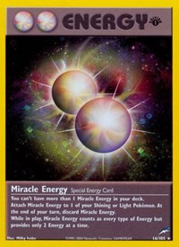 Miracle Energy 016/105 Neo Destiny 1st Edition Pokémon card