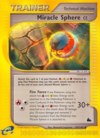 Miracle Sphere Alpha 129/144 Skyridge Reverse Holo Pokémon card