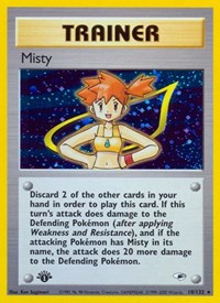 Misty 018/132 Gym Heroes 1st Edition Pokémon card