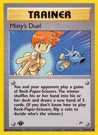 Misty's Duel 123/132 Gym Heroes 1st Edition Pokémon card