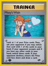 Misty's Wish 108/132 Gym Challenge 1st Edition Pokémon card