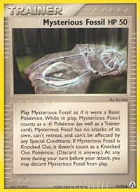 Mysterious Fossil 79/92 EX Legend Maker Reverse Holo Pokémon card