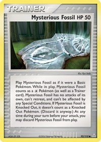 Mysterious Fossil 92/110 EX Holon Phantoms Reverse Holo Pokémon card
