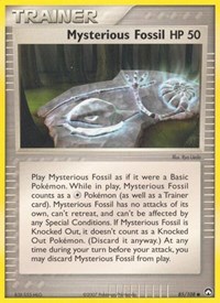Mysterious Fossil 85/108 EX Power Keepers Reverse Holo Pokémon card