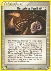Mysterious Fossil 91/100 EX Sandstorm Reverse Holo Pokémon card