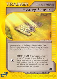 Mystery Plate Alpha 133/144 Skyridge Reverse Holo Pokémon card
