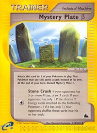 Mystery Plate Beta 134/144 Skyridge Pokémon card