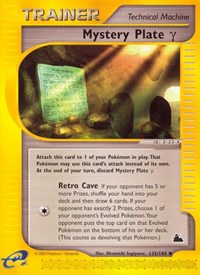 Mystery Plate Gamma 135/144 Skyridge Reverse Holo Pokémon card