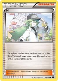 N (Supporter) 96/108 Dark Explorers Reverse Holo Pokémon card