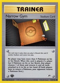 Narrow Gym 124/132 Gym Heroes 1st Edition Pokémon card