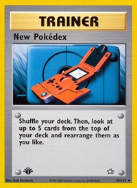 New Pokedex 095/111 Neo Genesis 1st Edition Pokémon card