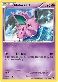 Nidoran M 43/116 · Reverse Holo