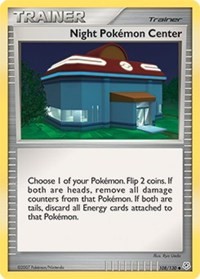 Night Pokemon Center 108/130 Diamond and Pearl Reverse Holo Pokémon card