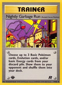 Nightly Garbage Run (Rocket's Secret Machine) 77/82 Team Rocket 1st Edition Pokémon card