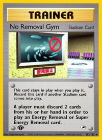 No Removal Gym 103/132 Gym Heroes 1st Edition Pokémon card
