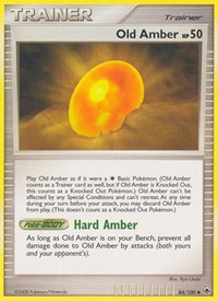 Old Amber 84/100 Majestic Dawn Reverse Holo Pokémon card