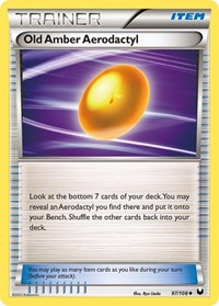Old Amber Aerodactyl 97/108 Dark Explorers Reverse Holo Pokémon card