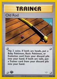 Old Rod 64/64 Neo Revelation 1st Edition Pokémon card