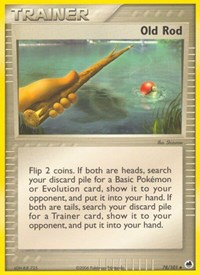 Old Rod 78/101 EX Dragon Frontiers Reverse Holo Pokémon card