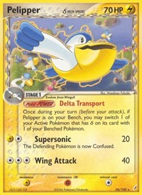 Pelipper (Delta Species) 26/100 · Reverse Holo