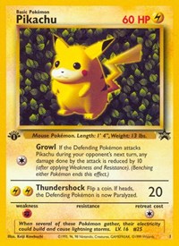 Pikachu (Misprint) 01/53 · 1st Edition