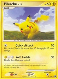 Pikachu 70/100 · Reverse Holo