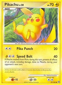 Pikachu 70/100 · Reverse Holo