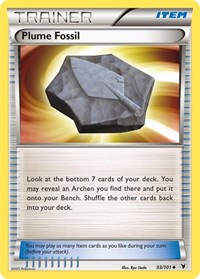 Plume Fossil 93/101 Noble Victories Reverse Holo Pokémon card