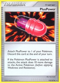 PlusPower 112/127 Platinum Reverse Holo Pokémon card