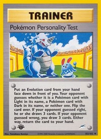 Pokemon Personality Test 102/105 Neo Destiny 1st Edition Pokémon card