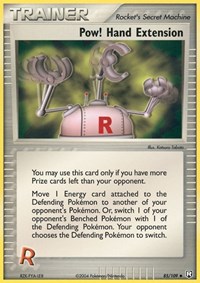 Pow! Hand Extension 85/109 EX Team Rocket Returns Reverse Holo Pokémon card