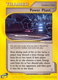 Power Plant 139/147 Aquapolis Pokémon card