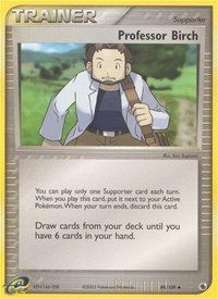Professor Birch 89/109 EX Ruby and Sapphire Reverse Holo Pokémon card