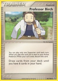 Professor Birch 82/106 EX Emerald Reverse Holo Pokémon card