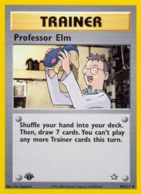 Professor Elm 096/111 Neo Genesis 1st Edition Pokémon card