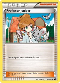 Professor Juniper 98/108 Dark Explorers Reverse Holo Pokémon card