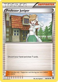 Professor Juniper 84/101 Plasma Blast Reverse Holo Pokémon card