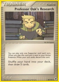 Professor Oak's Research 80/101 EX Dragon Frontiers Reverse Holo Pokémon card