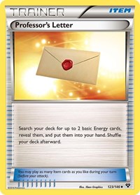 Professor's Letter 123/146 XY Base Set Reverse Holo Pokémon card