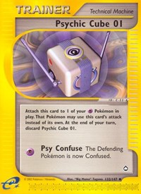 Psychic Cube 01 132/147 Aquapolis Reverse Holo Pokémon card